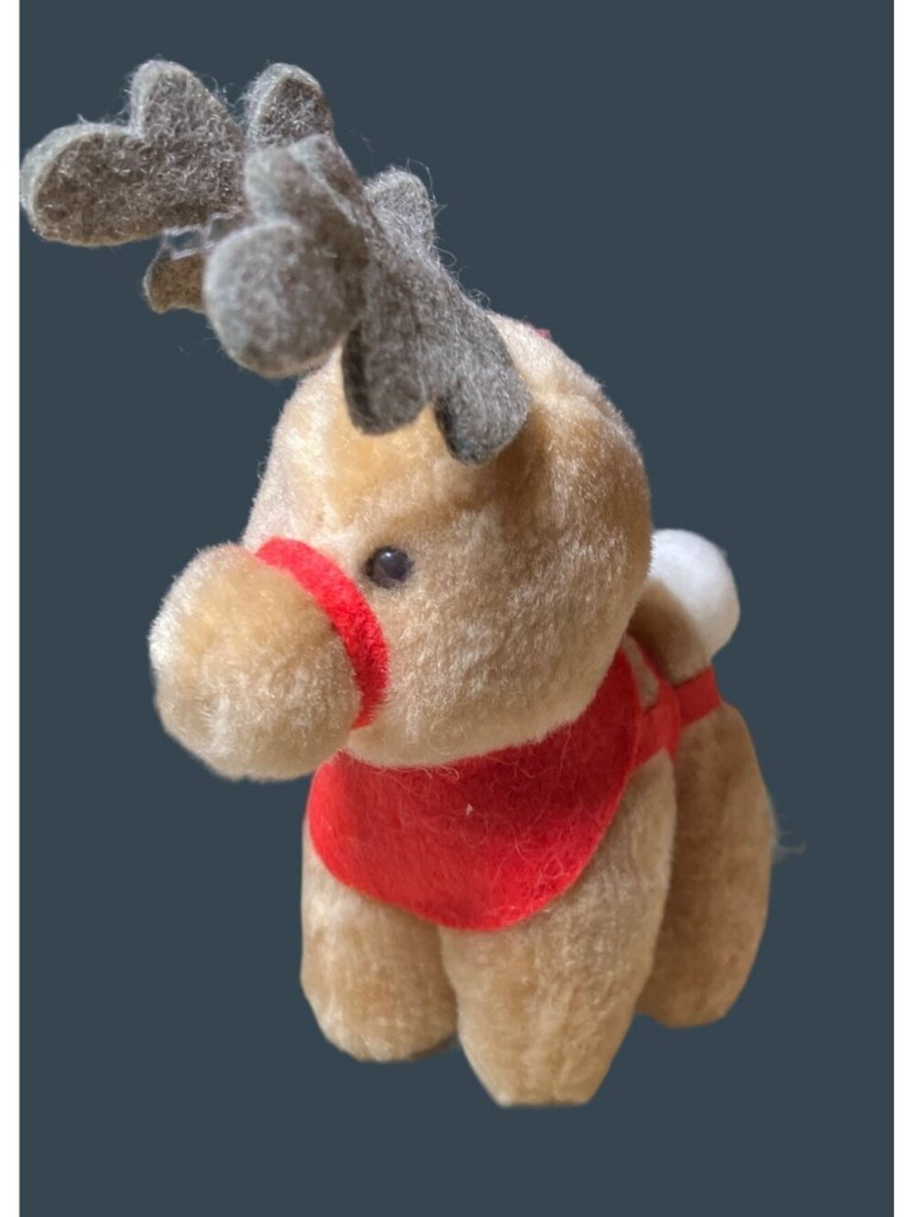 McDonalds Coca Cola Plush Reindeer Christmas Tree Ornament Vintage 1985